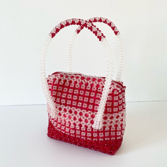 Vintage Handbags - Vintage Handmade Beaded Handbag